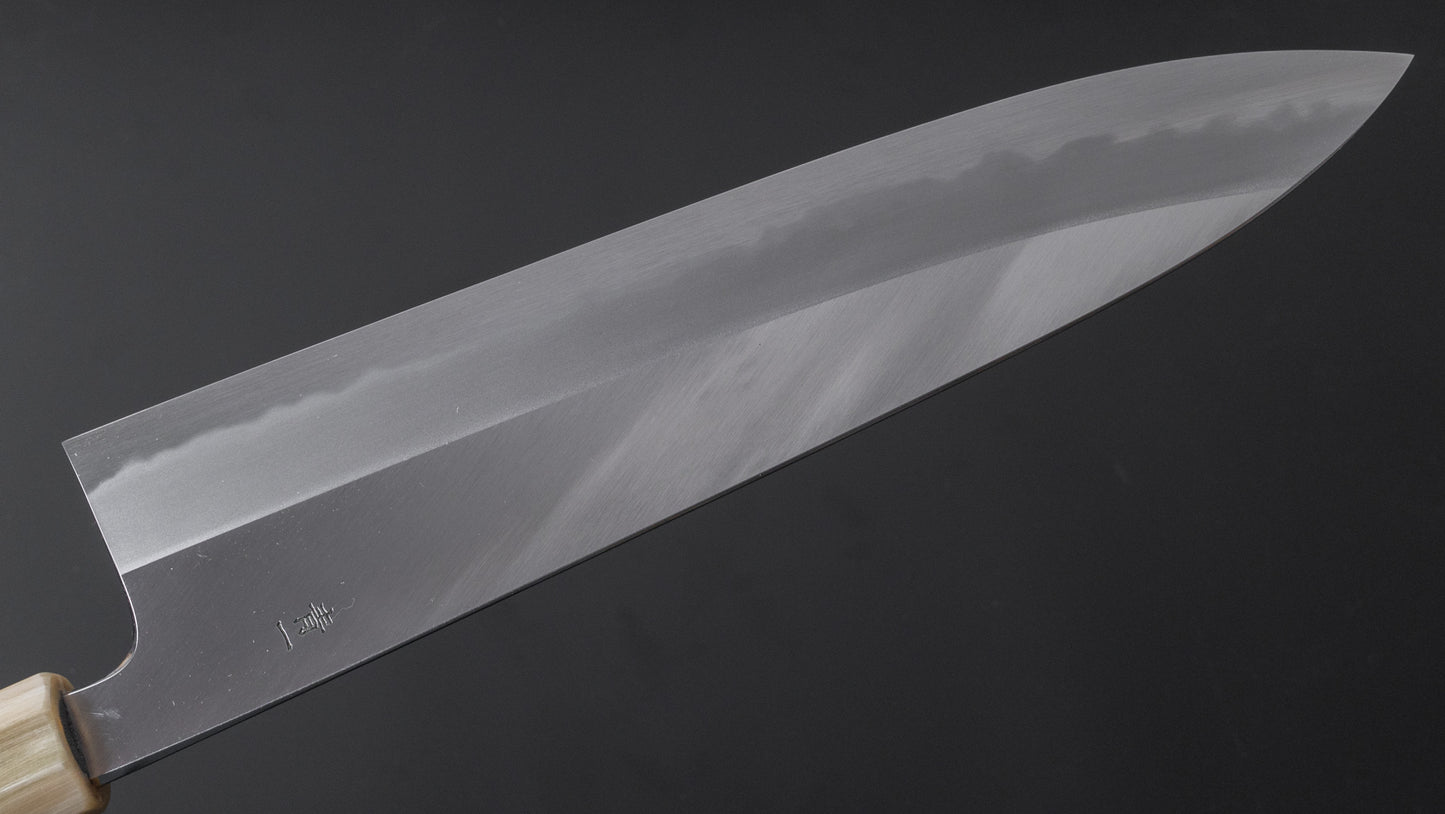 Hitohira Tanaka Kyuzo Blue #1 Migaki Gyuto 240mm Taihei Ebony Handle (Extra Height)
