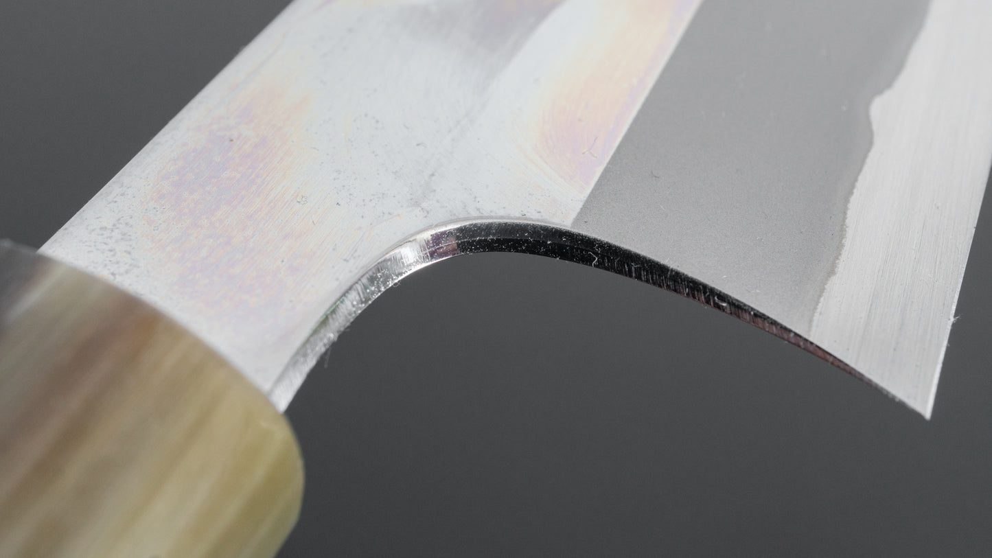 Hitohira Togashi Blue #1 Stainless Clad Mirror Polished Gyuto 210mm Taihei Makassar Ebony Handle