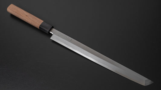 Hitohira Kikuchiyo Manzo Wit #3 Sakimaru Takobiki 270 mm walnoot handvat (Saya)