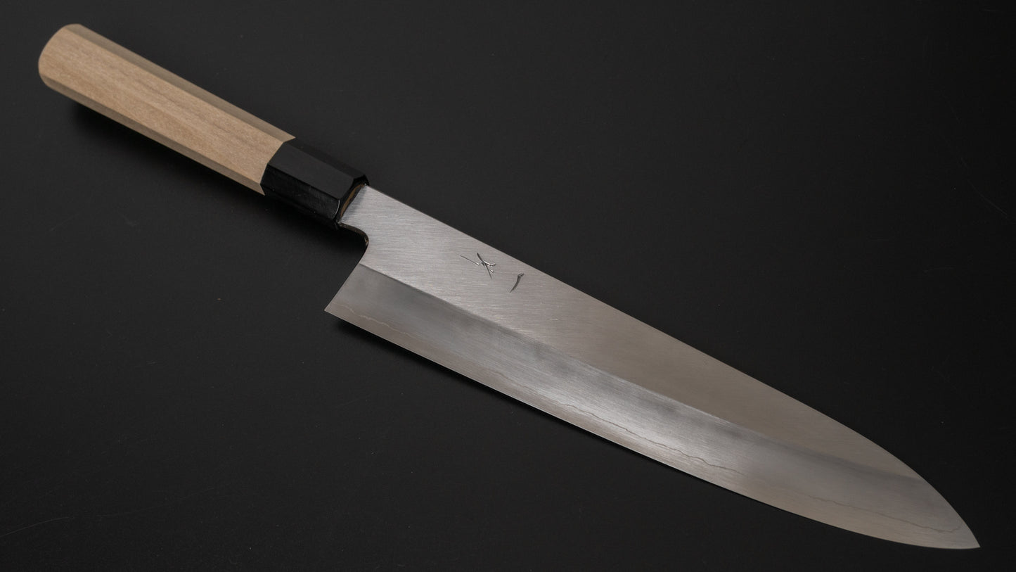 Hitohira Kikuchiyo Kyuzo Silver #3 Migaki Gyuto 240mm Ho Wood Handle