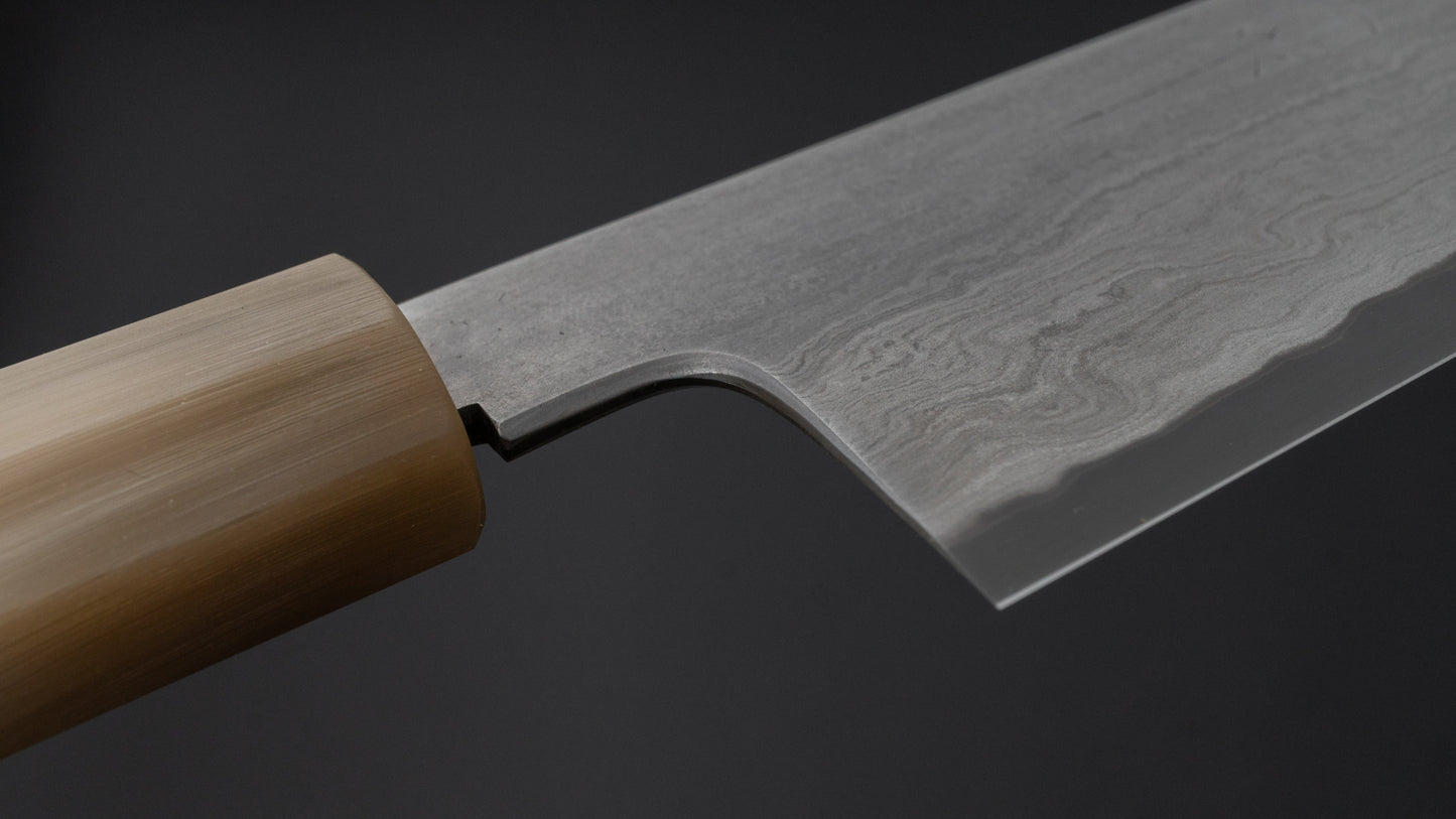 Tetsujin Blue #2 Metal Flow Gyuto 240mm Taihei Makassar Ebony Handle