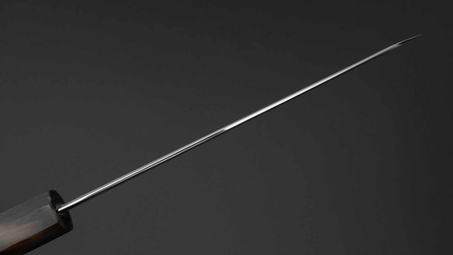 Hitohira Kikuchiyo Rou Silver #3 Mirror Polished Santoku Ebony Handle