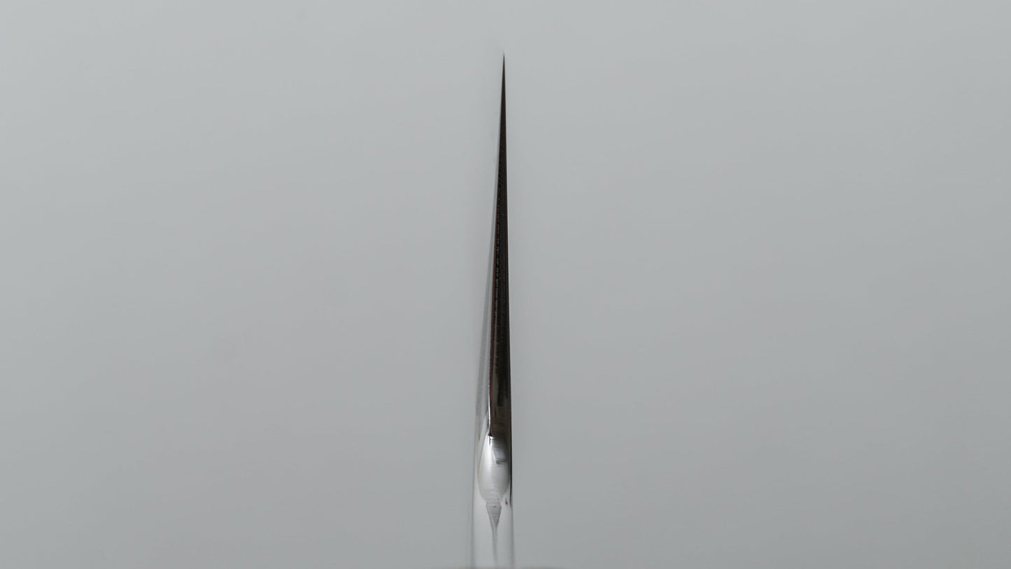 Hitohira Kikuchiyo Rou Silver #3 Mirror Polished Santoku Ebony Handle