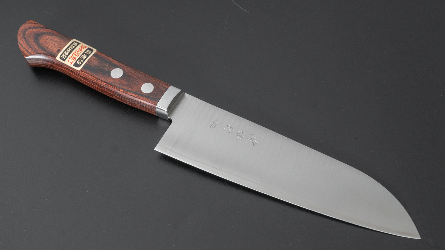 Hitohira Imojiya MZ VG-1 Santoku 145 mm imitatie mahoniehouten handvat