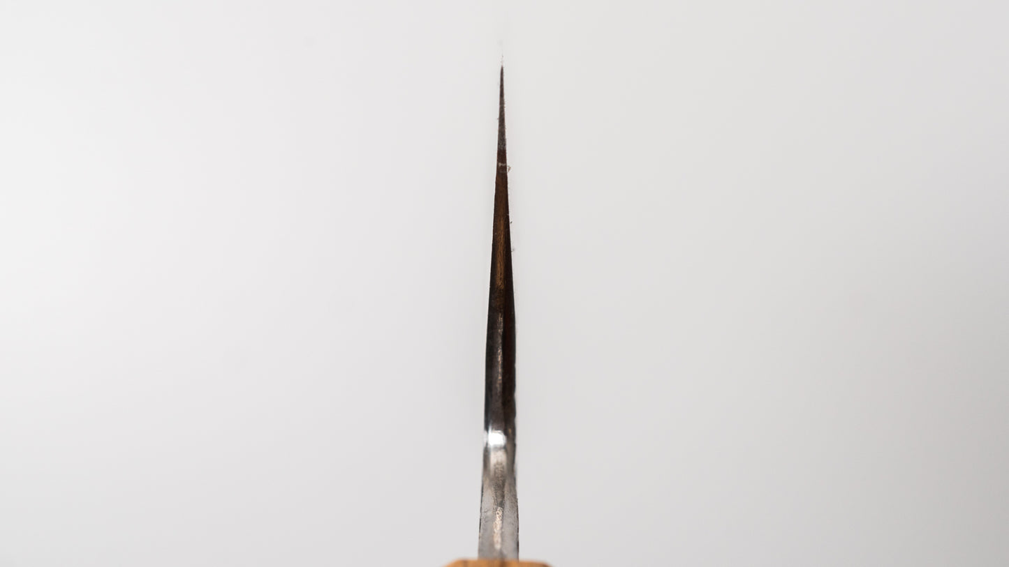 Isamitsu White #1 roestvrijstalen Kurouchi Santoku met 180 mm palissander handvat