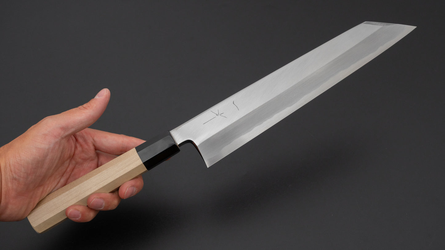 Hitohira Tanaka Mosuke Blue #1 Kiritsuke 240mm Ho Wood Handle (Saya)