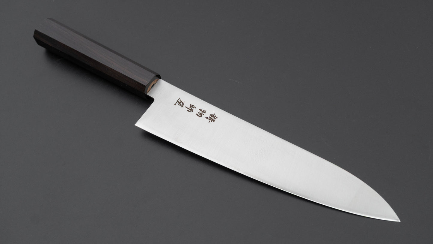 Hitohira Imojiya TH Stainless Gyuto 210mm Ebony Handle (Wa)