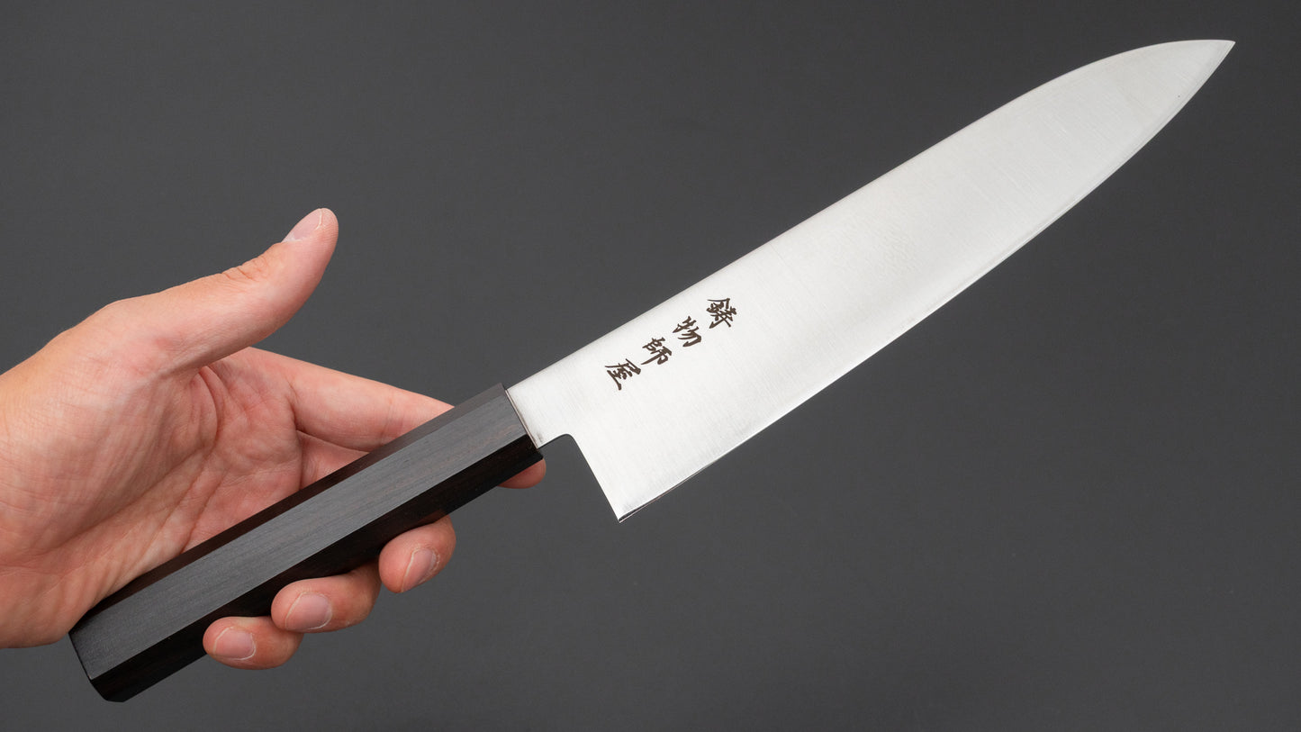 Hitohira Imojiya TH Stainless Gyuto 210mm Ebony Handle (Wa)