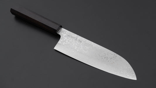 Makoto Kurosaki VG7 Damascus Santoku 165mm Ebony Handle
