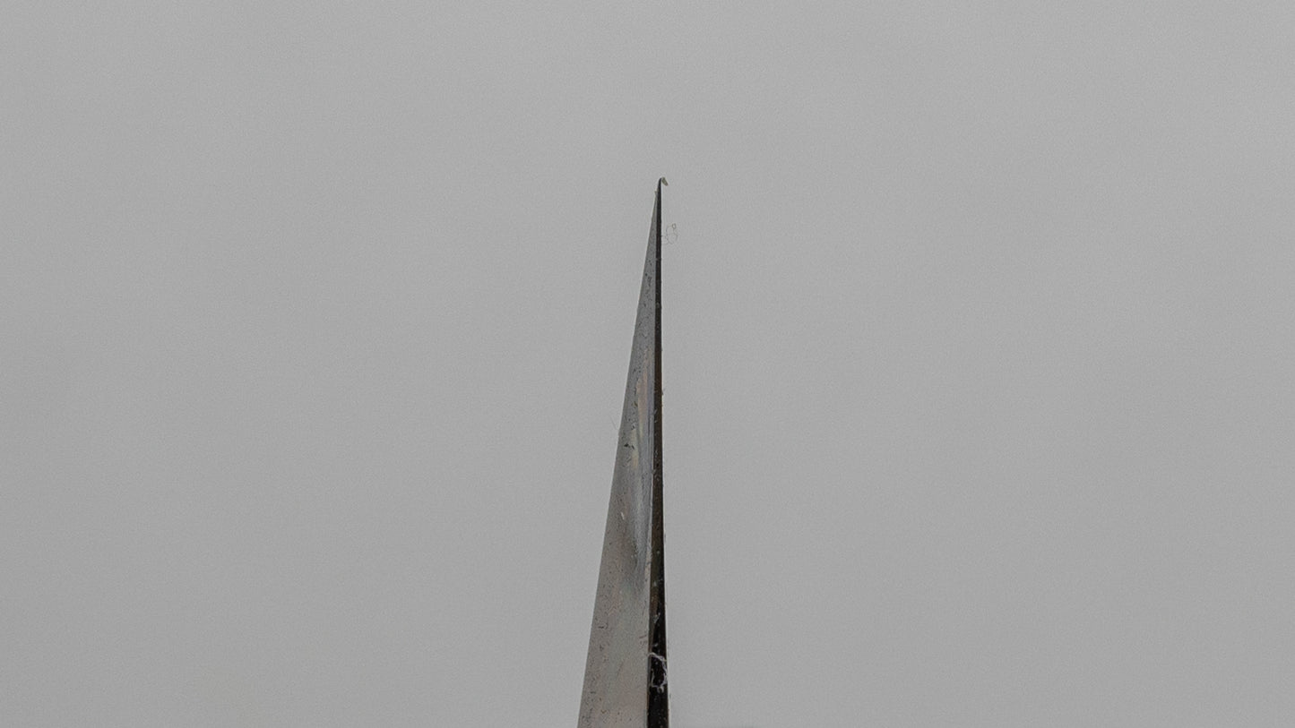 Hitohira Togashi White #1 Sanbonsugi Mizu Honyaki Yanagiba 330mm Taihei Ebony Handle (Saya)