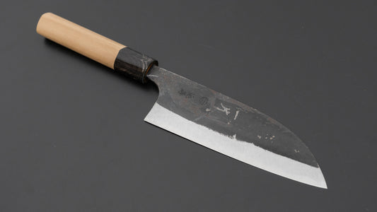 Hitohira Onihiro White #1 Santoku 135mm Ho Wood Handle (D-Shape)
