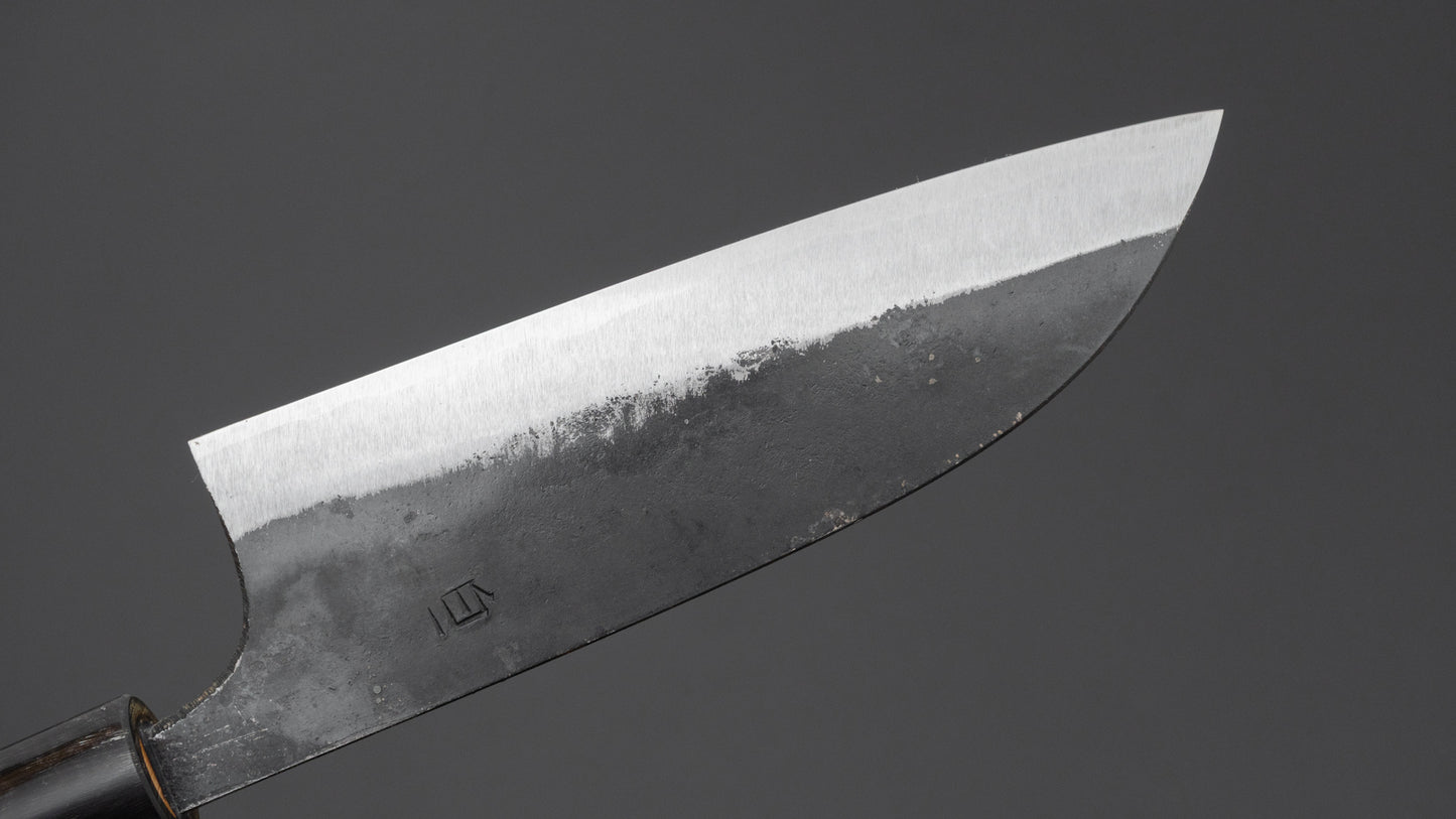 Hitohira Onihiro Wit #1 Santoku 135 mm Ho houten handvat (D-vorm)