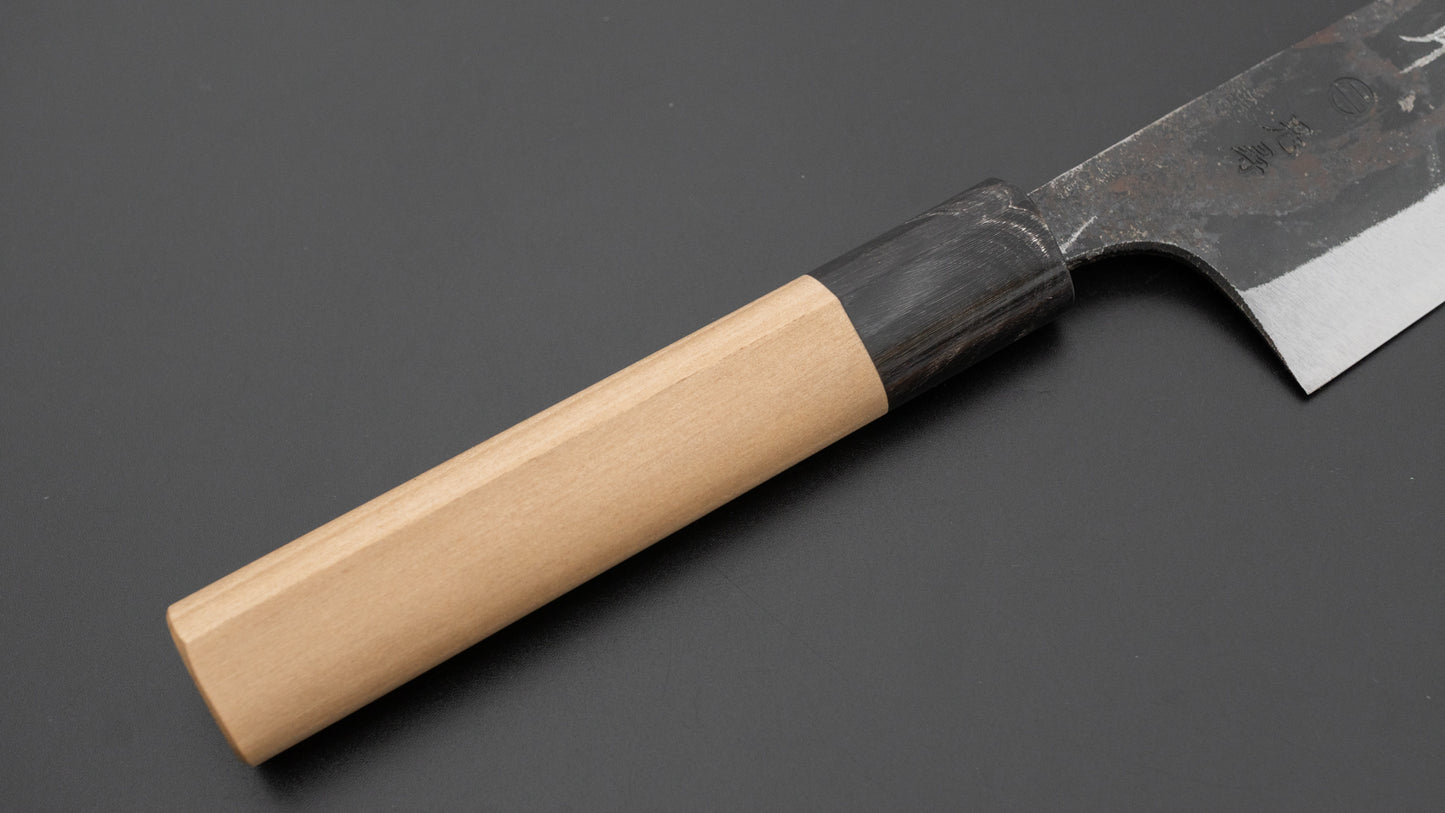 Hitohira Onihiro Wit #1 Santoku 135 mm Ho houten handvat (D-vorm)