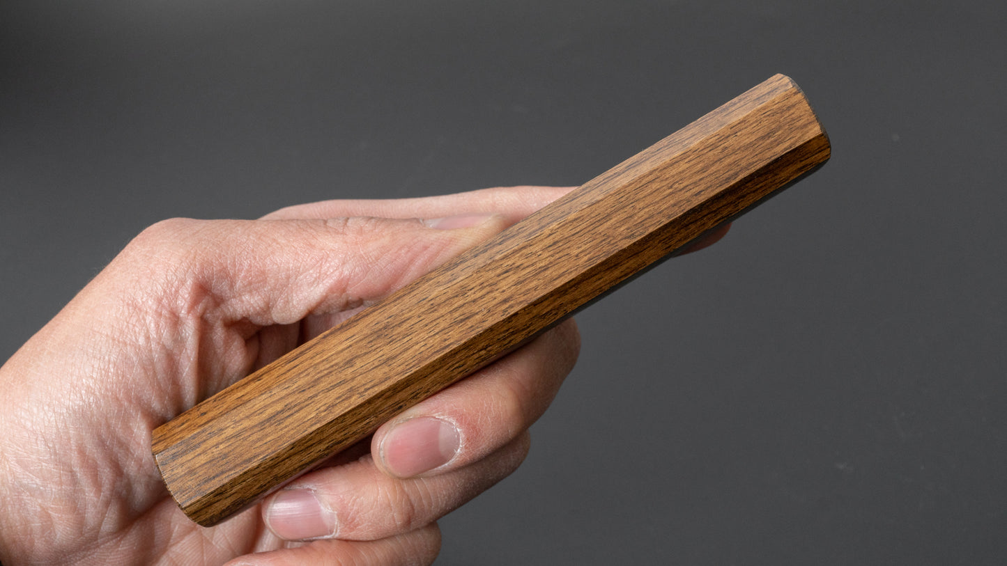 Hitohira KMT Lacquered Mono Oak Handle Dark (Santoku/ Nakiri)