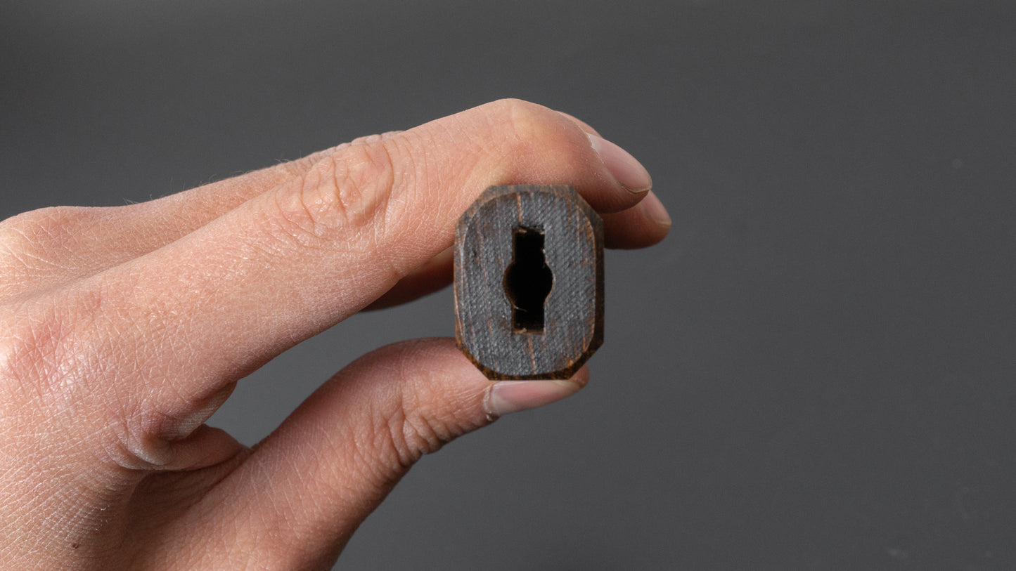 Hitohira KMT Lacquered Mono Oak Handle Dark (Santoku/ Nakiri)