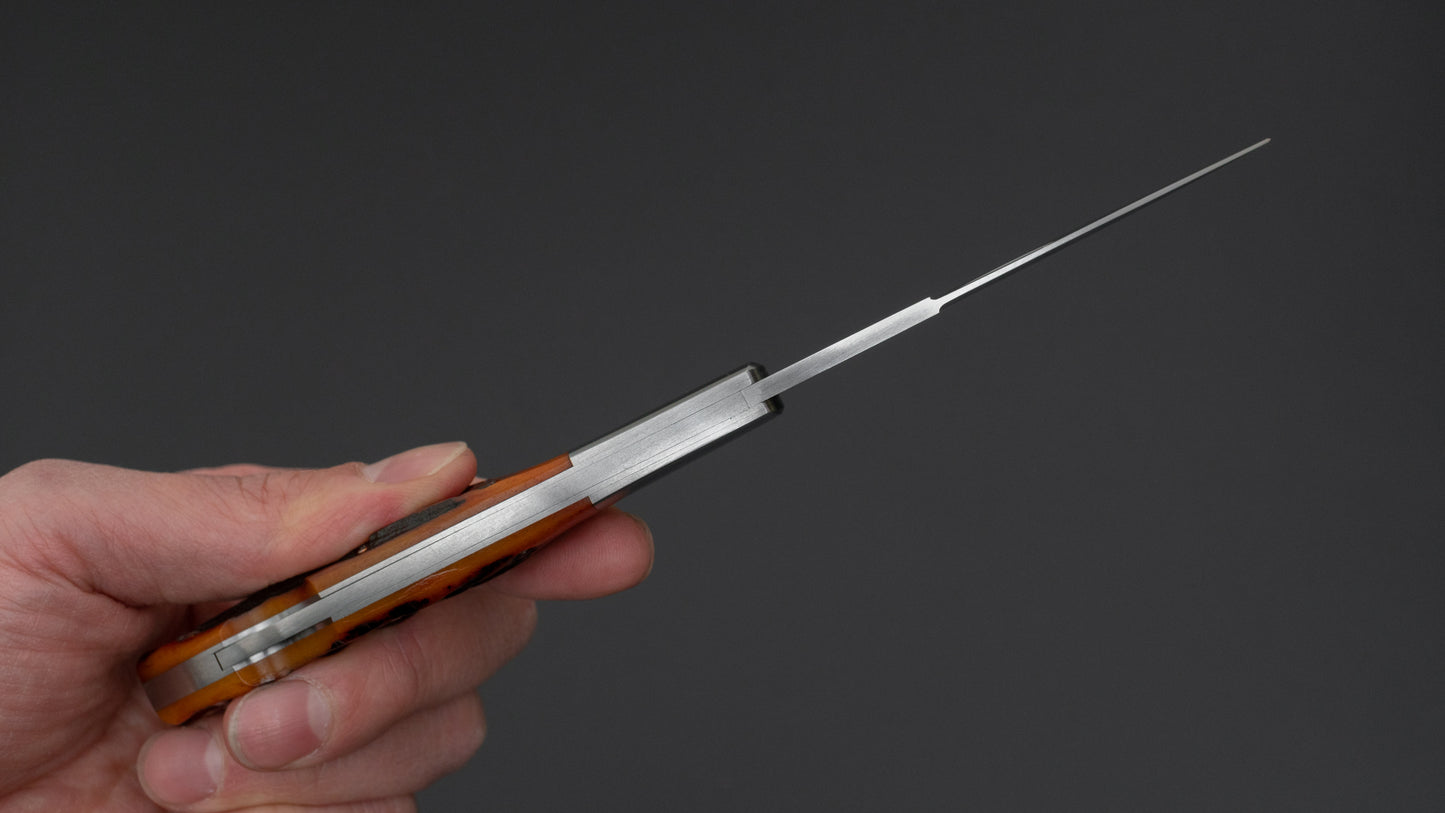 MOKI Kronos Folding Knife Large Stag Handle