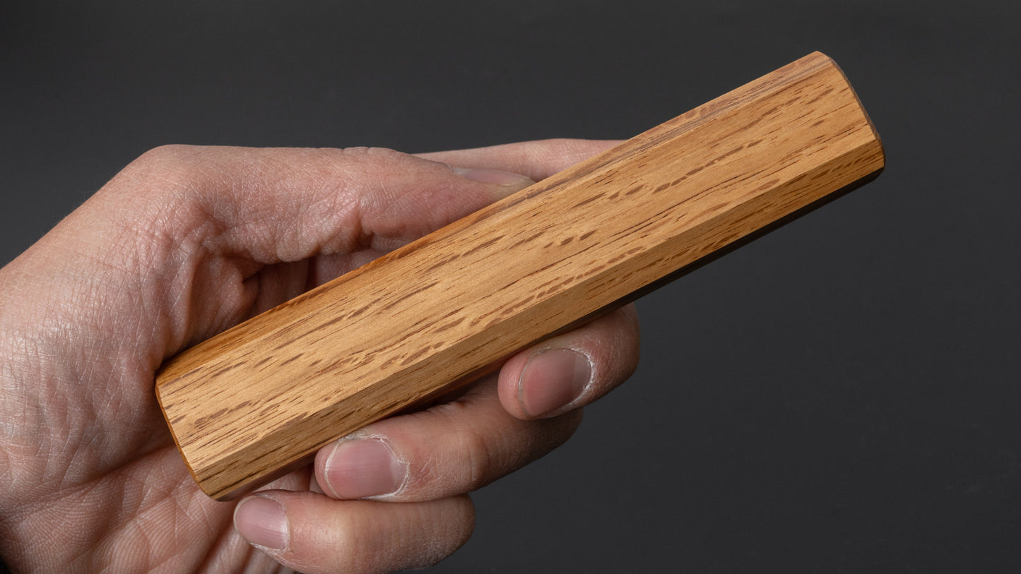 Hitohira KMT gelakt mono-eiken handvat naturel (Santoku/ Nakiri)