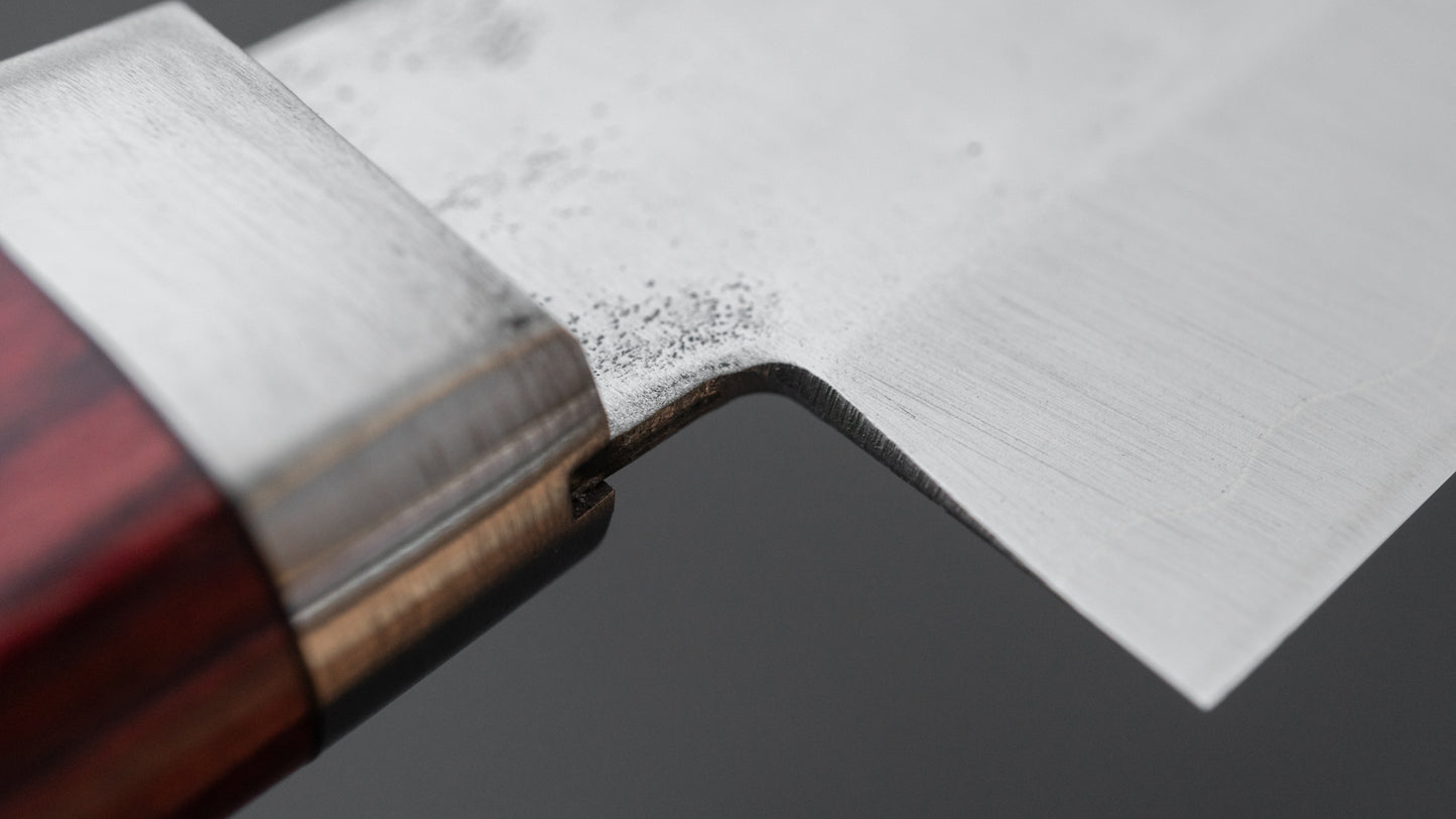 Hitohira NM Tsuchime Santoku 130mm Pakka Handle (Red)