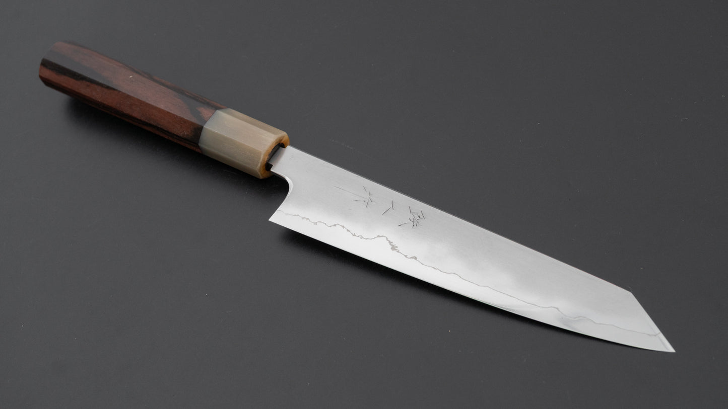 Tetsujin Silver #3 Kasumi Kiritsuke Petty 165mm Taihei Makassar Ebony Handle