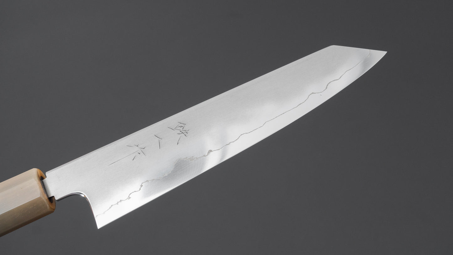 Tetsujin Silver #3 Kasumi Kiritsuke Petty 165mm Taihei Makassar Ebony Handle