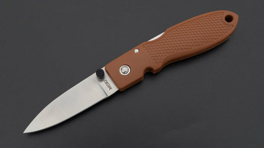 MOKI Coupe Folding Knife Grilon Handle (Cocoa Brown)