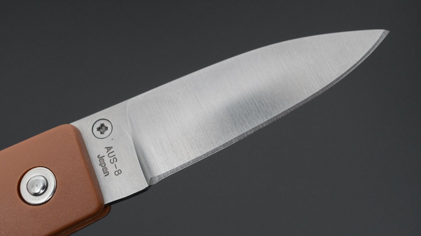 MOKI Coupe Folding Knife Grilon Handle (Cocoa Brown)