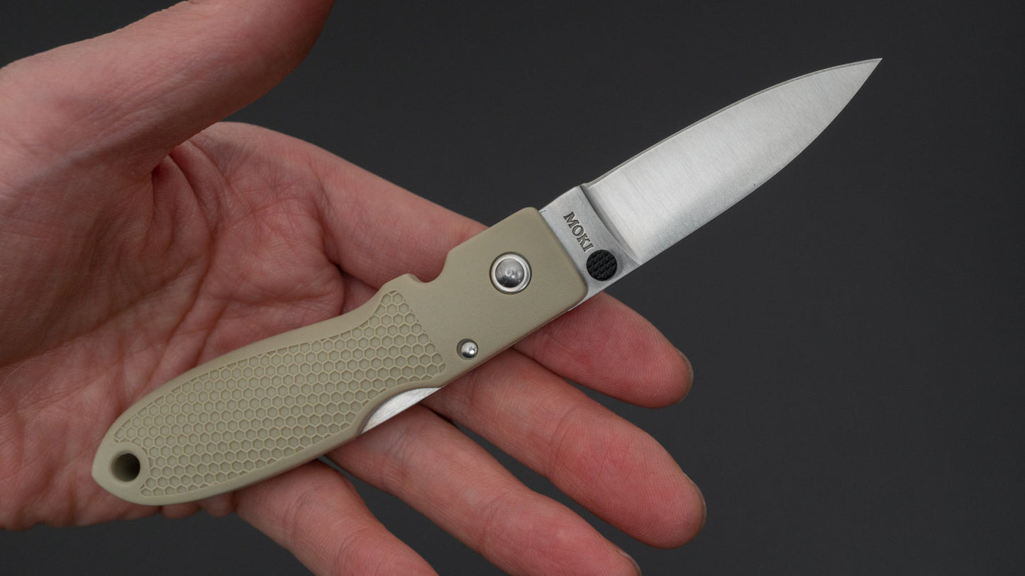 MOKI Coupe Folding Knife Grilon Handle (Sand Beige)