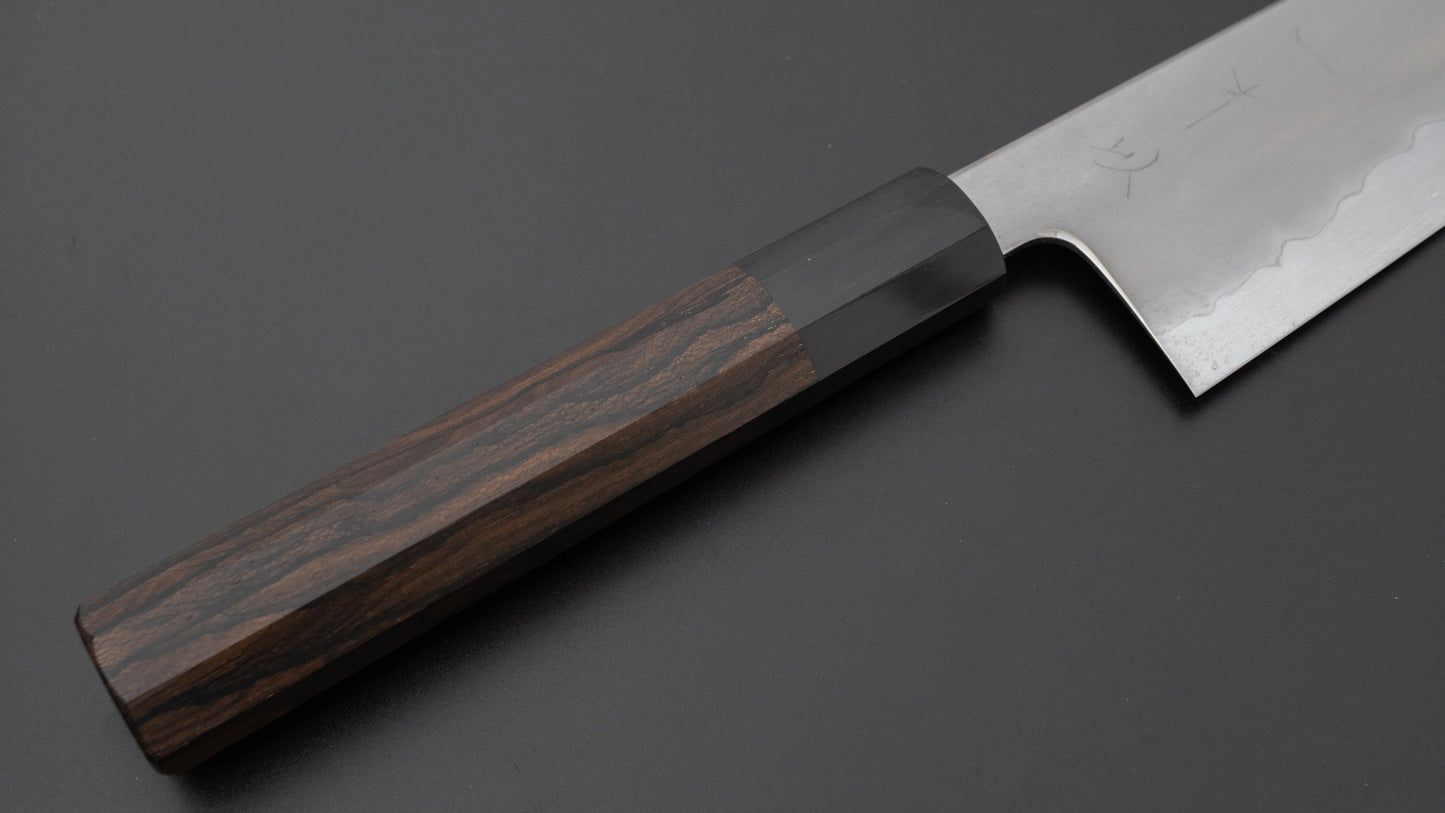Hitohira Tanaka Izo Blue #1 Stainless Clad Gyuto 240mm Ziricote Handle