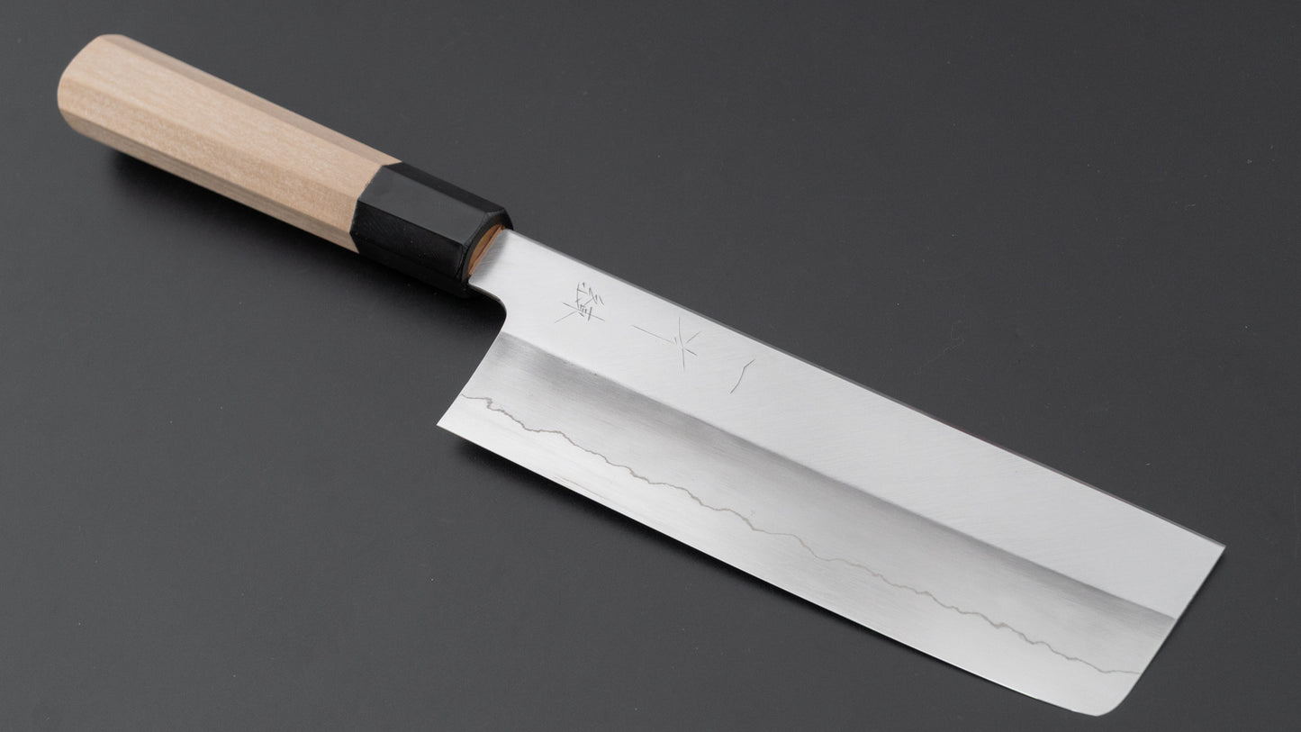 Hitohira Nakagawa Ren Silver #3 Nakiri 180mm Ho Wood Handle