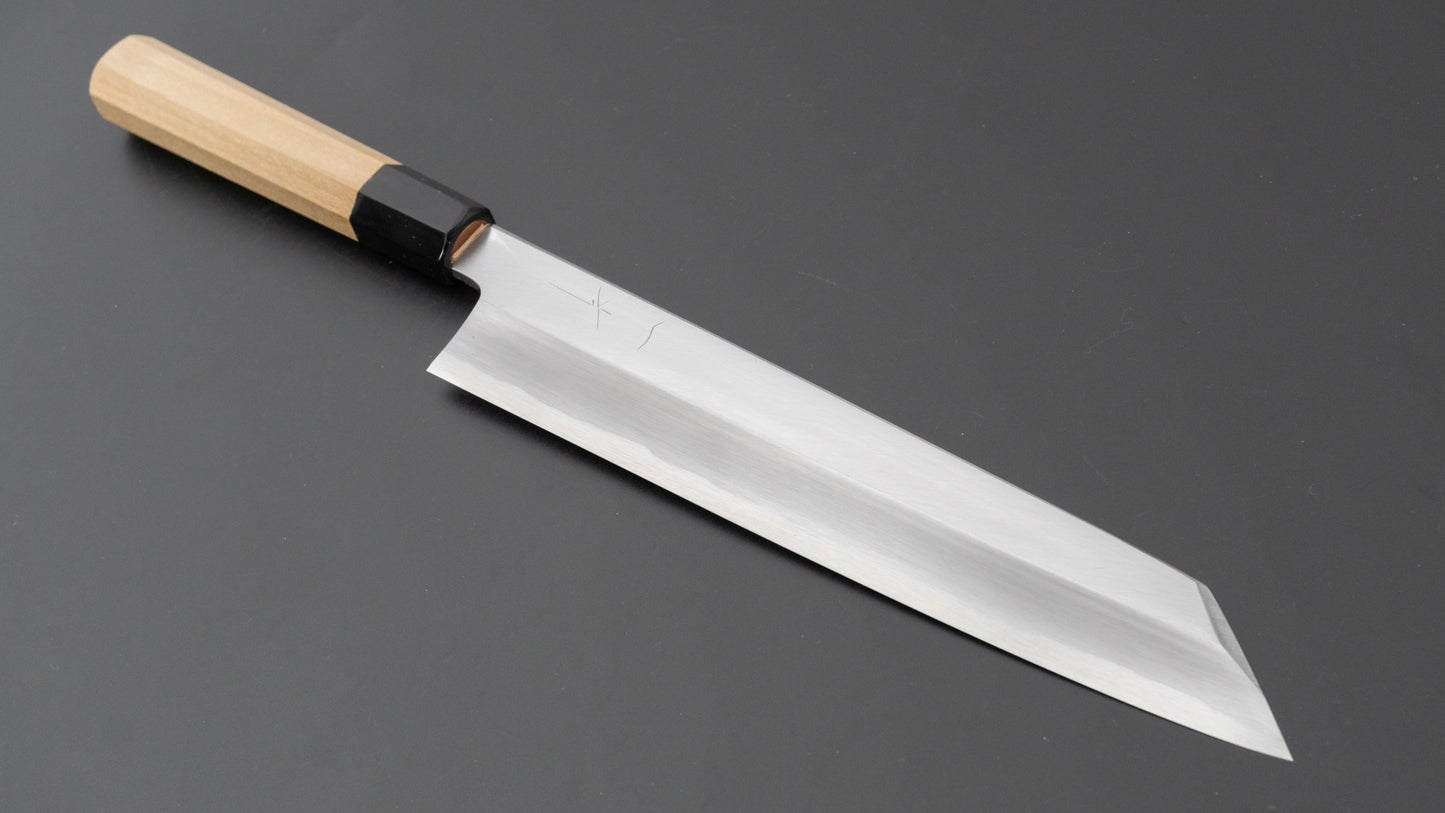 Hitohira Kikuchiyo Mosuke Blue #2 Kiritsuke 240mm Ho Wood Handle (Saya)