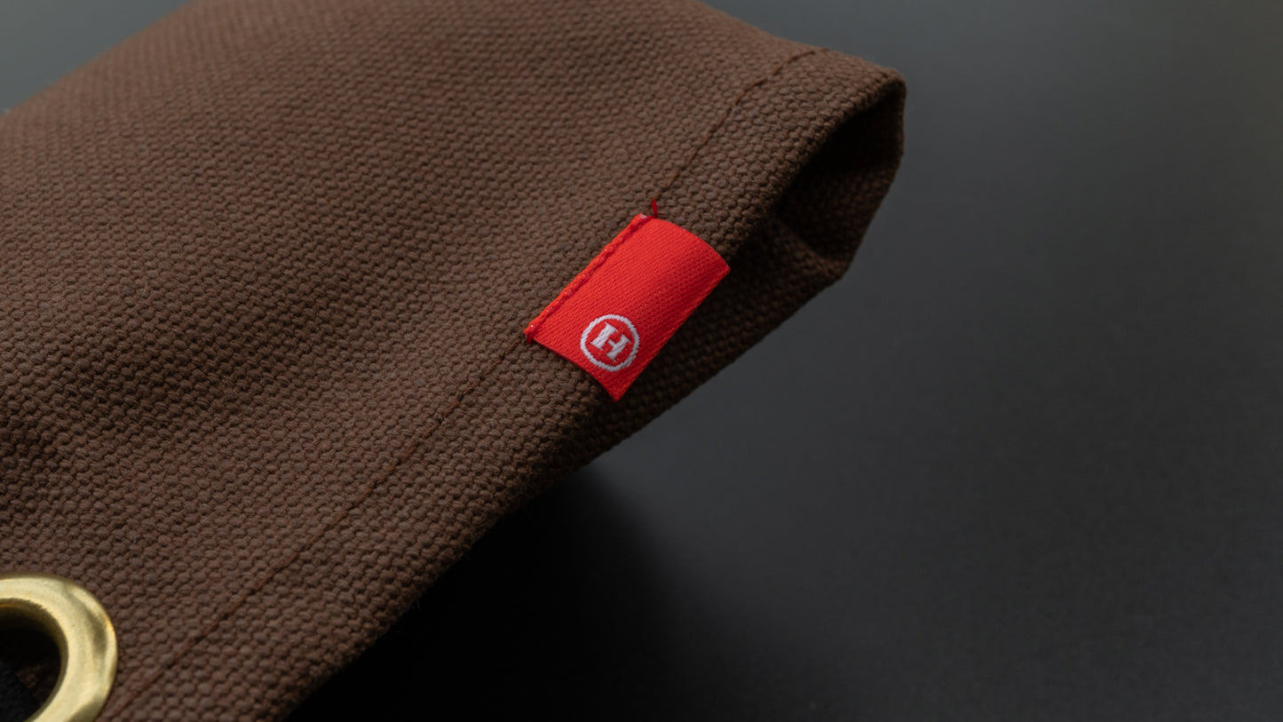 Hi-Condition Hanpu Canvas 6 Pockets Knife Roll Brown
