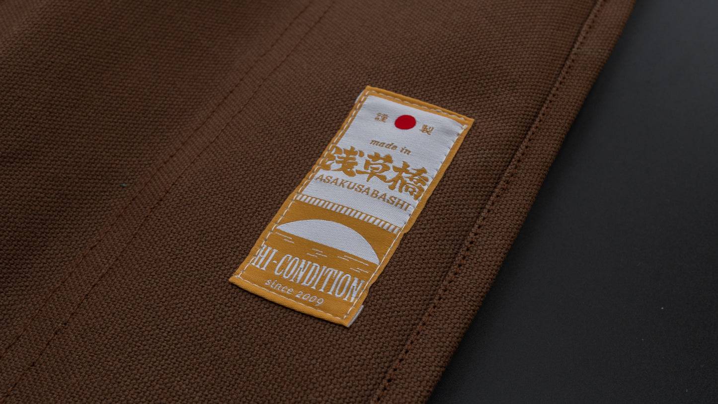 Hi-Condition Hanpu Canvas 6 Pockets Knife Roll Brown
