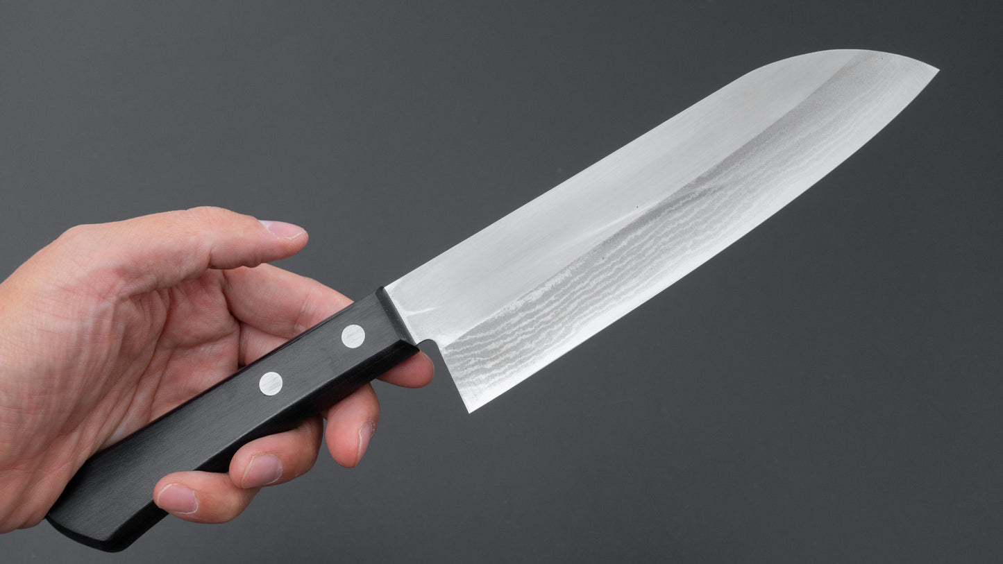 Hitohira DP Damascus Santoku 165mm Pakka Handle