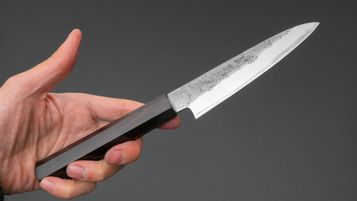 Hitohira Imojiya TH Silver #3 Nashiji Petty 120mm Ebony Handle