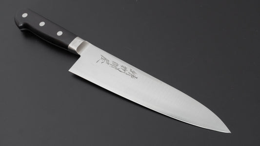 Hitohira Imojiya Blue #2 roestvrij beklede Gyuto 180 mm Pakka-handgreep