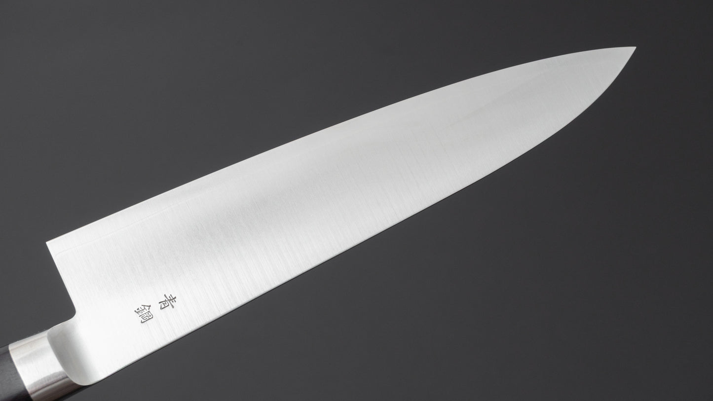 Hitohira Imojiya Blue #2 Stainless Clad Gyuto 180mm Pakka Handle