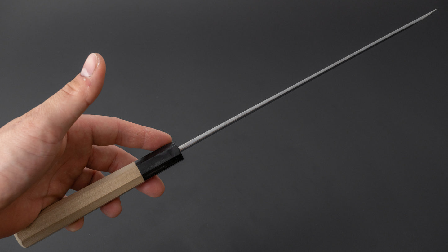 Hitohira Kikuchiyo Manzo Blue #2 Sakimaru Takobiki 240 mm Ho houten handvat (Saya)