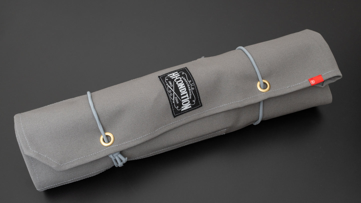 HI-CONDITION Hanpu Canvas 6 Pockets Knife Roll Gray