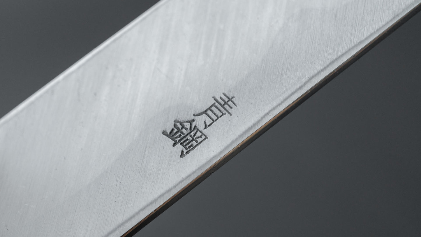 Hitohira Kikuchiyo Manzo Blue #2 Sakimaru Takobiki 240 mm Ho houten handvat (Saya)