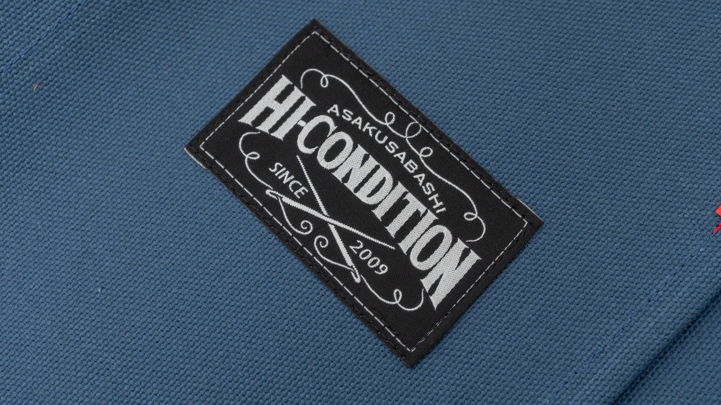 HI-CONDITION Hanpu Canvas 9-zakken messenrol Indigo