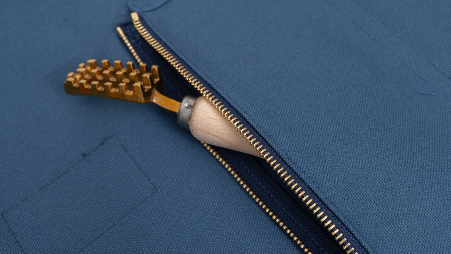 HI-CONDITION Hanpu Canvas 9-zakken messenrol Indigo