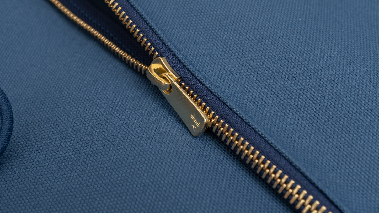 HI-CONDITION Hanpu Canvas 9-zakken messenrol Indigo