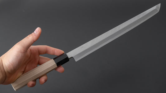 Hitohira Kikuchiyo Manzo Blue #2 Sakimaru Takobiki 300mm Ho Wood Handle (Saya)