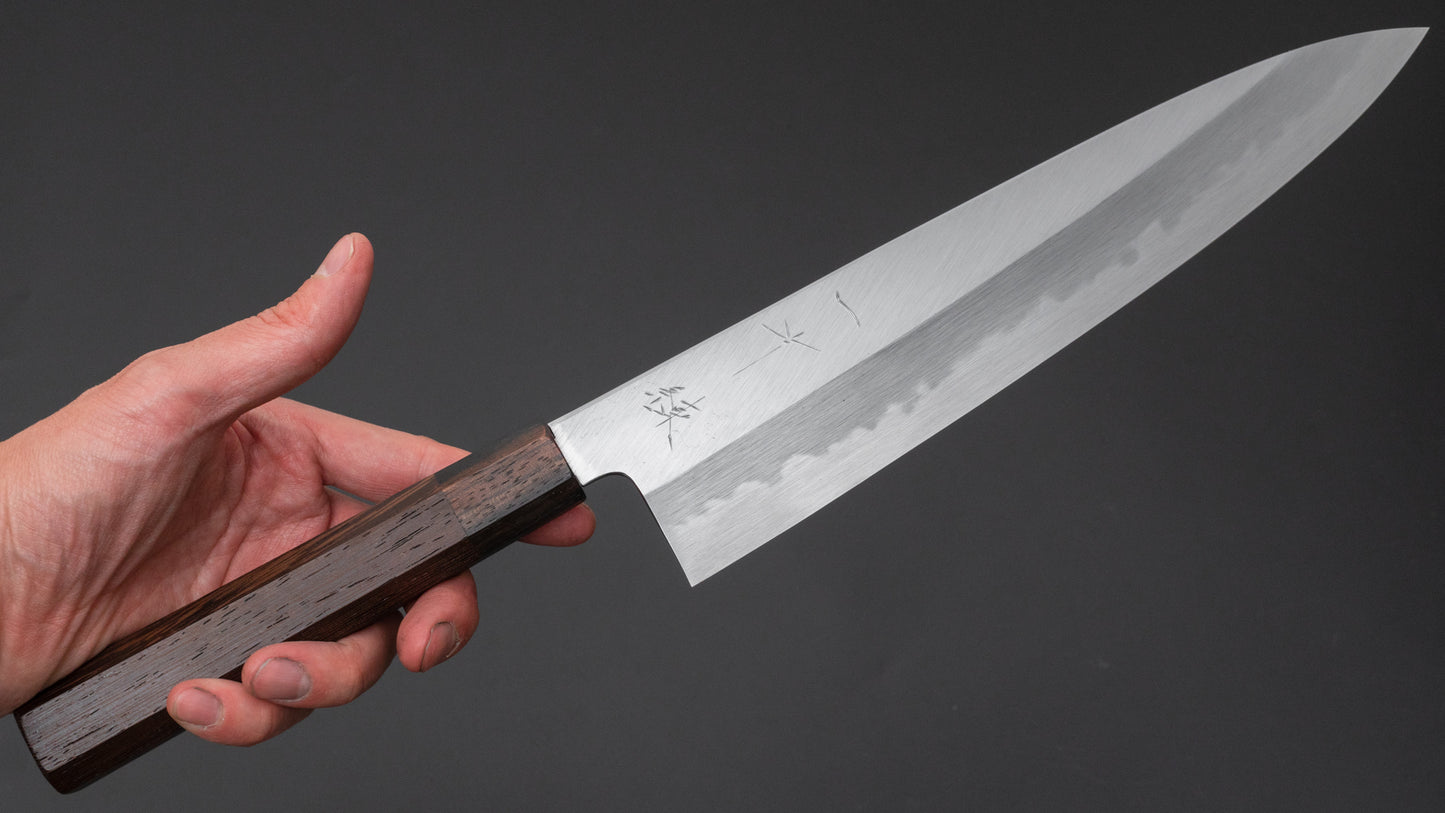 Hitohira Tanaka Ren White #2 Gyuto 240mm Tagayasan Handle