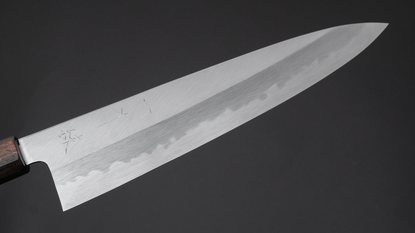 Hitohira Tanaka Ren White #2 Gyuto 240mm Tagayasan Handle