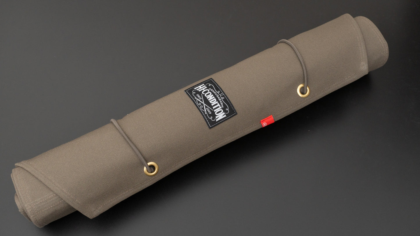 HI-CONDITION Hanpu Canvas 9 Pockets Knife Roll Elephant