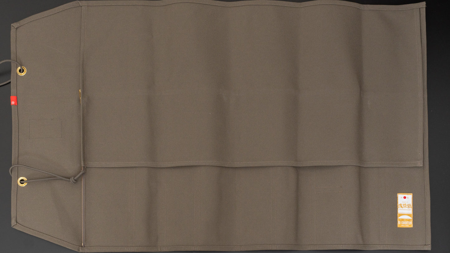 HI-CONDITION Hanpu Canvas 9 Pockets Knife Roll Elephant