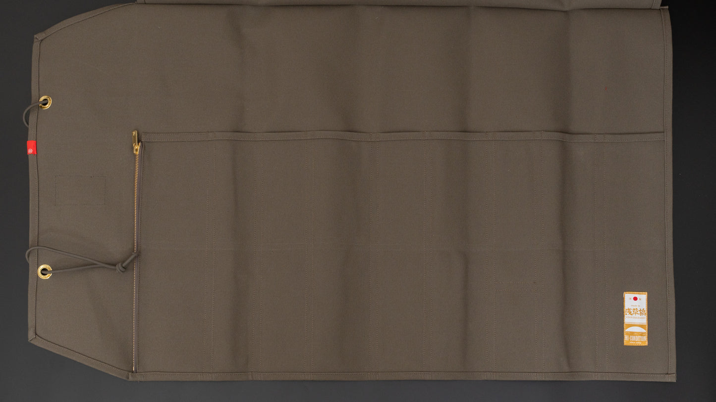 HI-CONDITION Hanpu Canvas 9 Pockets Knife Roll Elephant