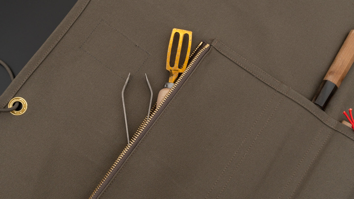 HI-CONDITION Hanpu Canvas 9 Pockets Knife Roll Elephant