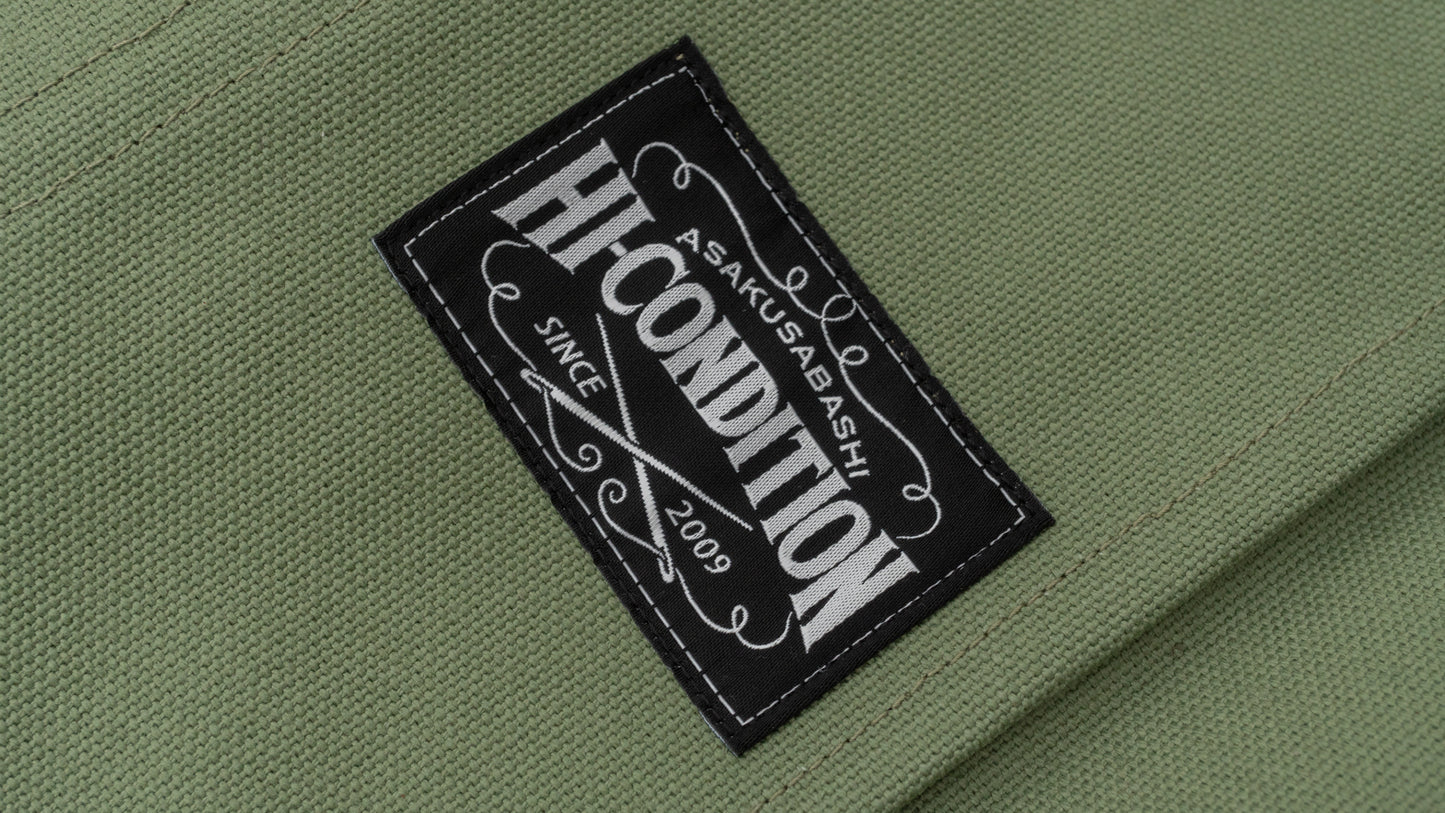 HI-CONDITION Hanpu Canvas 6 Pockets Knife Roll Dusty Green